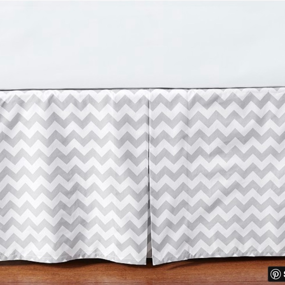 NEW Pottery Barn Kids Harper Chevron Crib Skirt